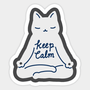 Keep Calm Cat Sticker